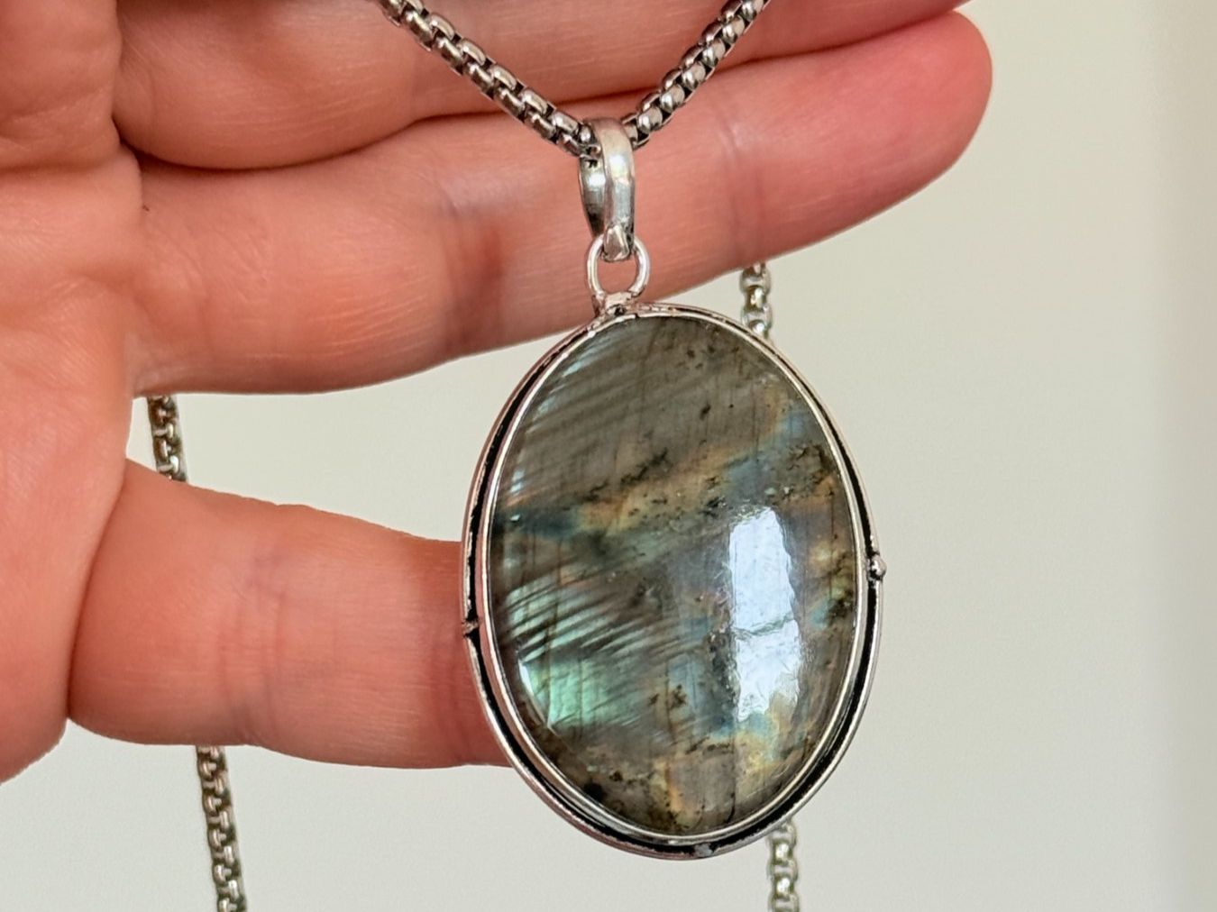 Catenine: Collier avec Labradorite – Nuovo e nell'imballaggio originale da Genève venduto da AWWA 1