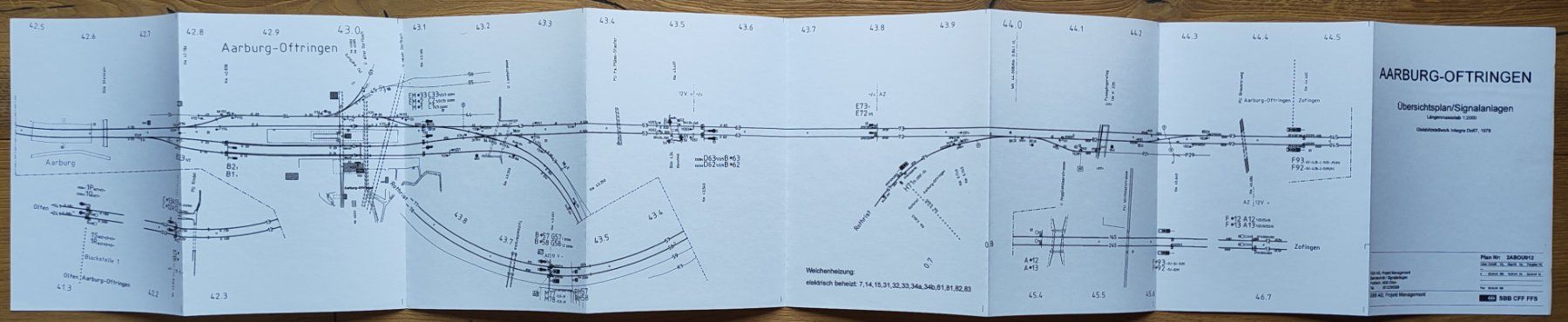 SBB/CFF/FFS Dokumente: Übersichtsplan SBB Aarburg-Oftringen 2004 – Gebraucht aus Biberist von Slick 1
