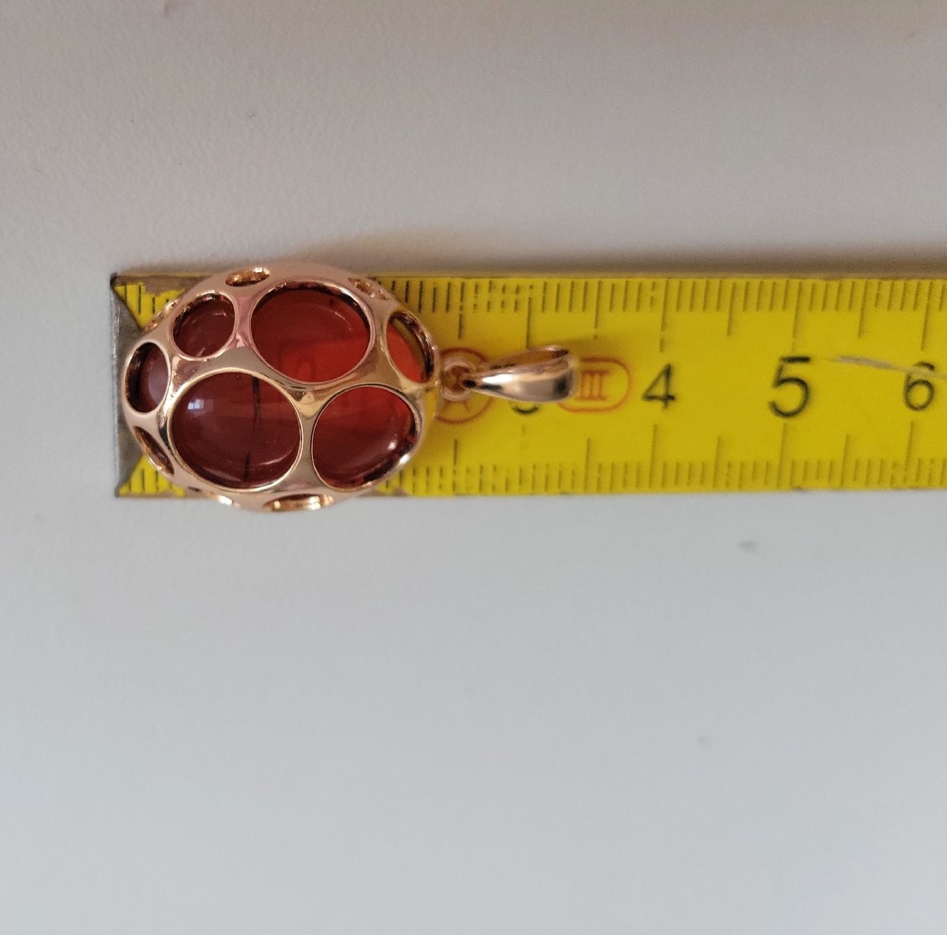 Ciondoli: Pendentif en plaqué or et rubis synthétique  – Usato da Bernex venduto da Dariafr 4