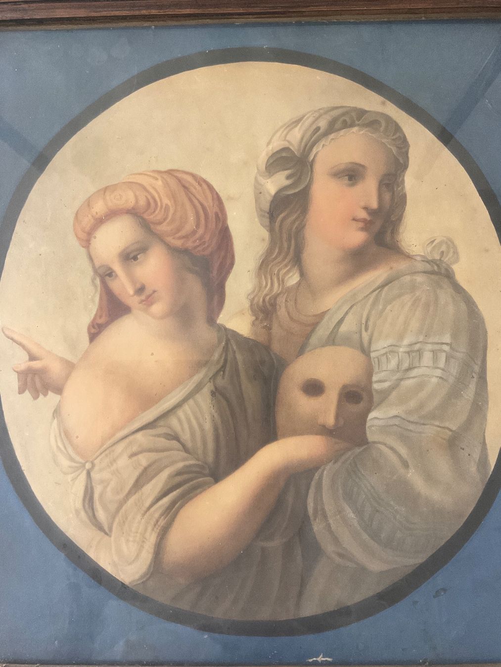 Gemälde: Zwei Musen nach Raphael, Text mit Datierung 1795 der Parnass – Gebraucht aus Bern von vielerart 1
