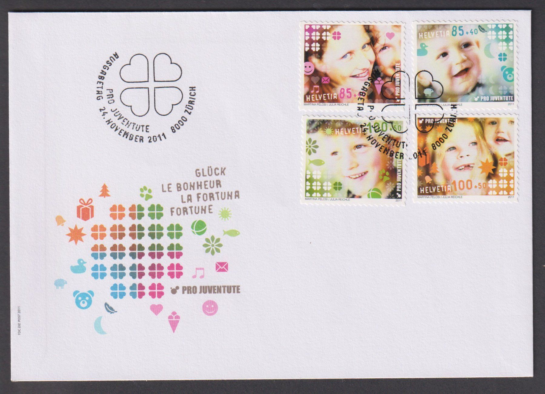 Tutti i francobolli: 52 Pro Juventute FDC 1960 - 2011 – Usato da Dällikon venduto da Minita 7