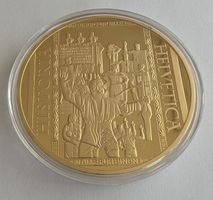 Vergoldete Münze 110 Gramm - Landesstreik 1918