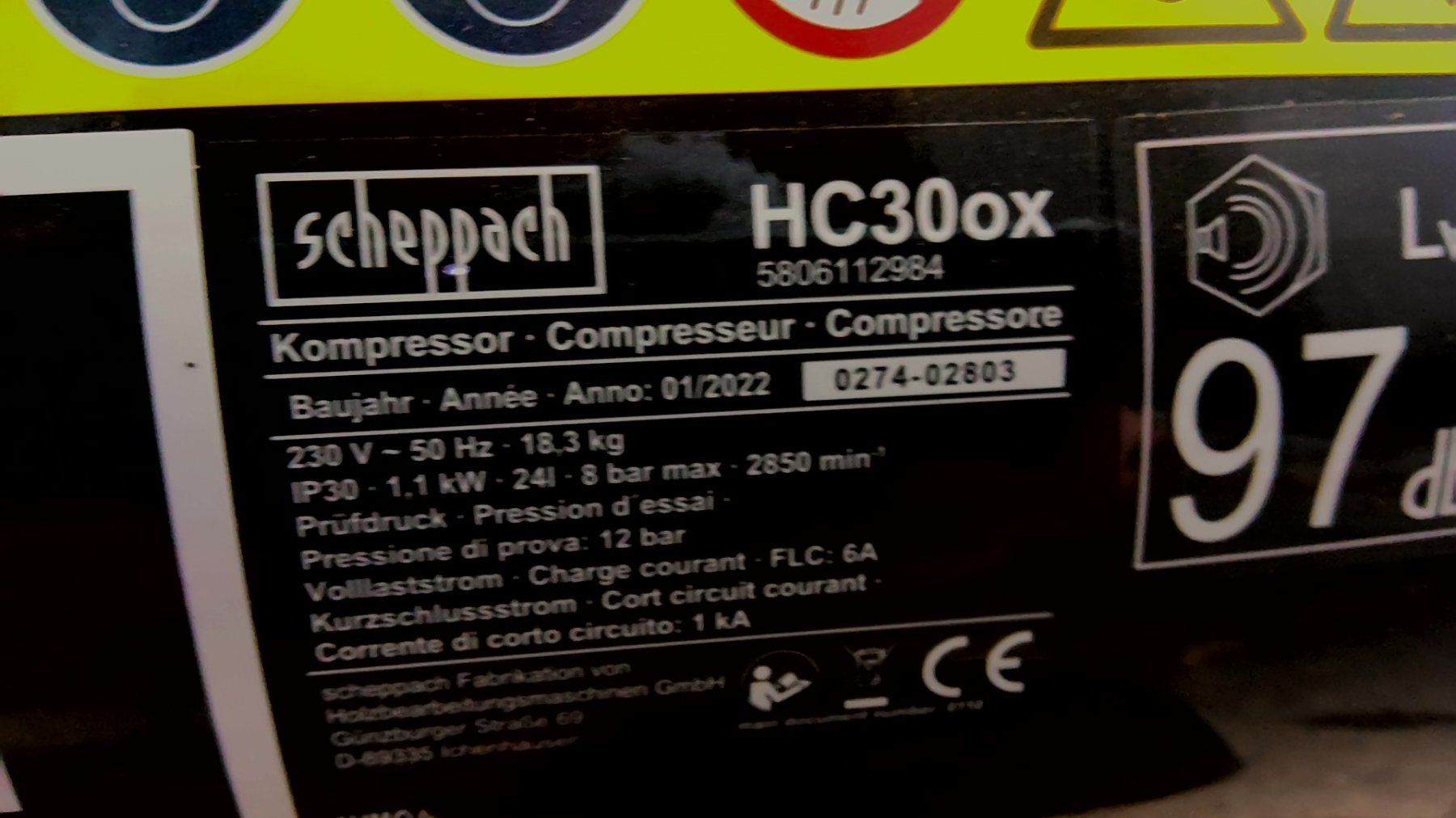 Scheppach Compresseurs: Kompressor Scheppach – D'occasion à Gebenstorf par Tschewie 1