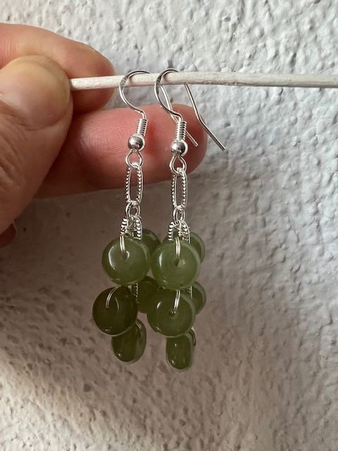 Orecchini pendenti & Orecchini a lobo: Sehr schöne Jade Ohrringe - 925 Silbe – Nuovo (secondo la descrizione) da Neerach venduto da romiping