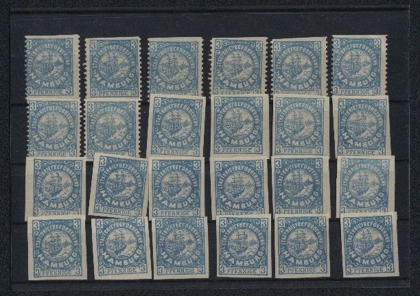 Cartoline postali: Briefmarken Hamburg, Marken der Private  – Usato da Berlin venduto da bartko-reher