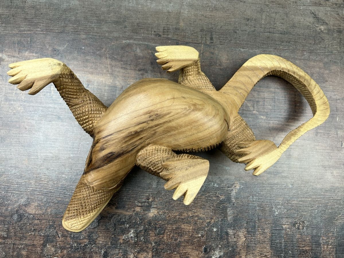 Statuette: Holz Komodowaran schöner Waran – Usato da Hallau venduto da R.R.91 3