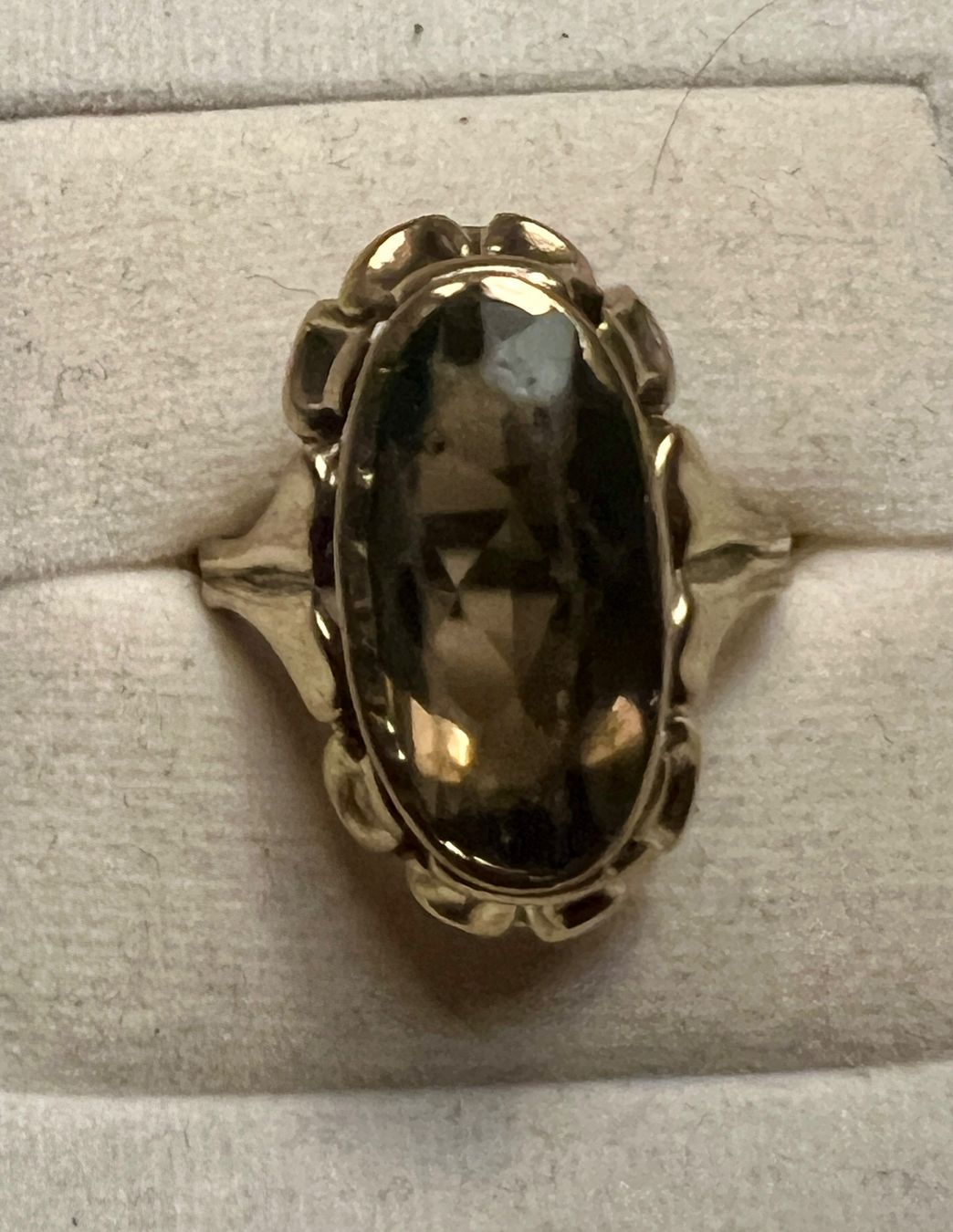 Anelli: Gold-Ring 8K mit Rauchquarz – Usato da Chur venduto da Penting1935 2