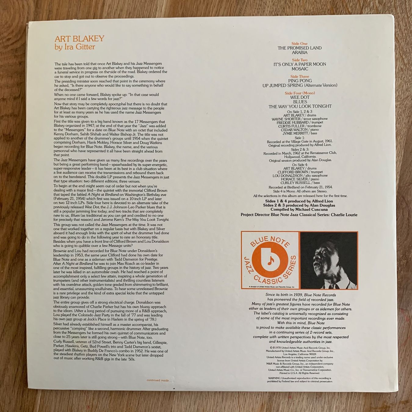 Schallplatten: ART BLAKEY - LIVE MESSENGERS...OG US 1978...VG+/VG++ – Gebraucht aus Gals von Diskopatshop 1