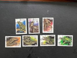 Tanzania 1993 fauna reptiles set of 7 gestempelt (E199)