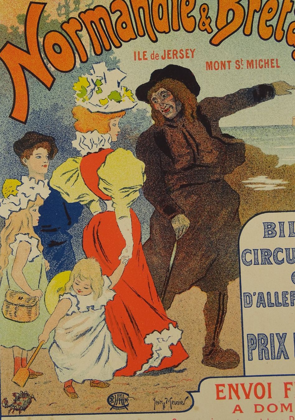 Grafiken & Lithographien: GEORGE MEUNIER ORIGINAL-LITHOGRAPHIE, um 1900. – Gebraucht aus Grüningen von Kartensammler 2