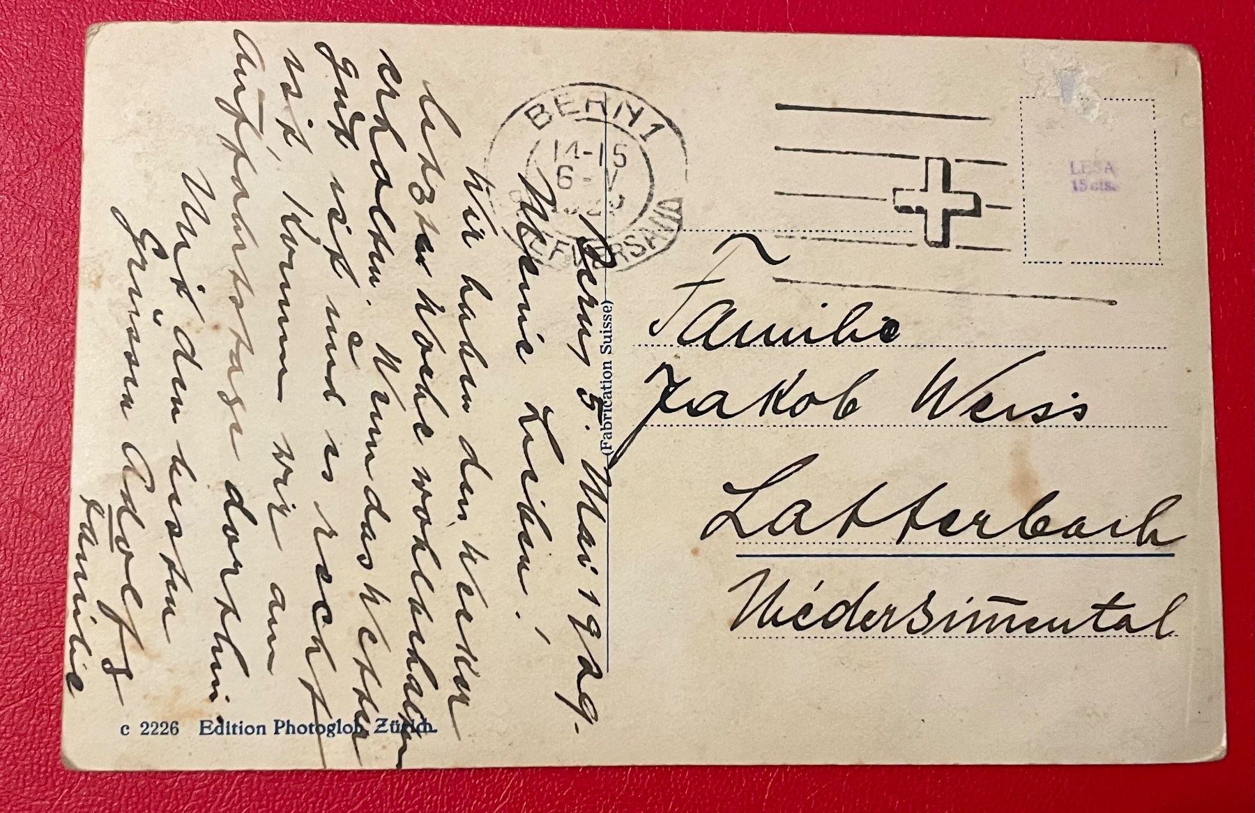 Cartoline postali: Bern Marktplatz mit Parlament 1929 – Usato da St-Légier-La Chiésaz venduto da Theo005 1