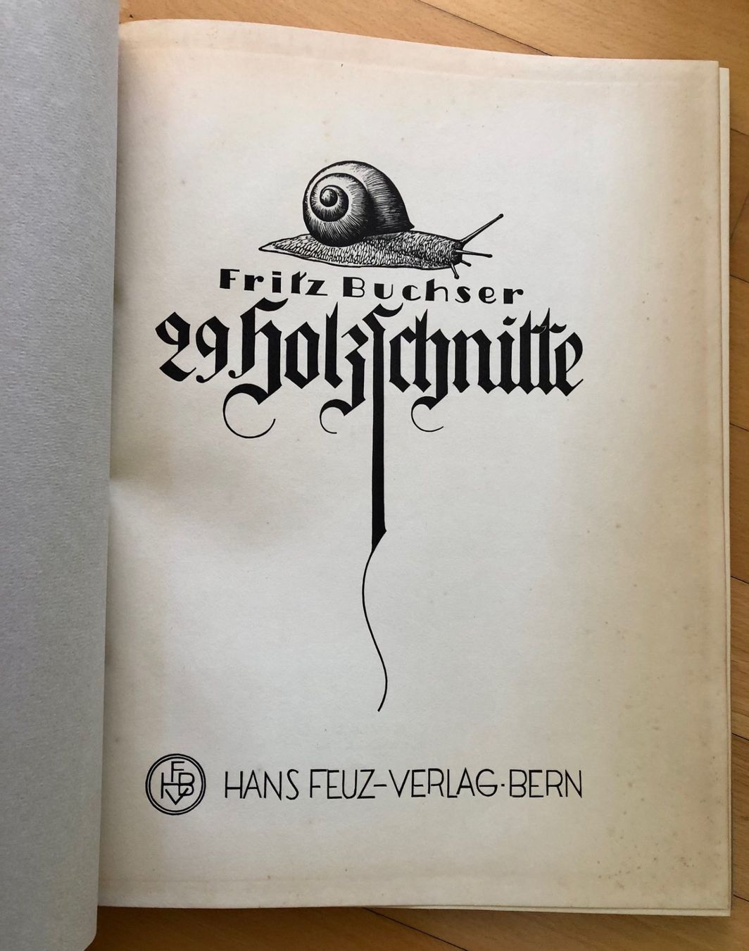 Xilografie: Buch "Holzschnitte" von Fritz Buchser – Usato da Winterthur venduto da Barunggeli 1