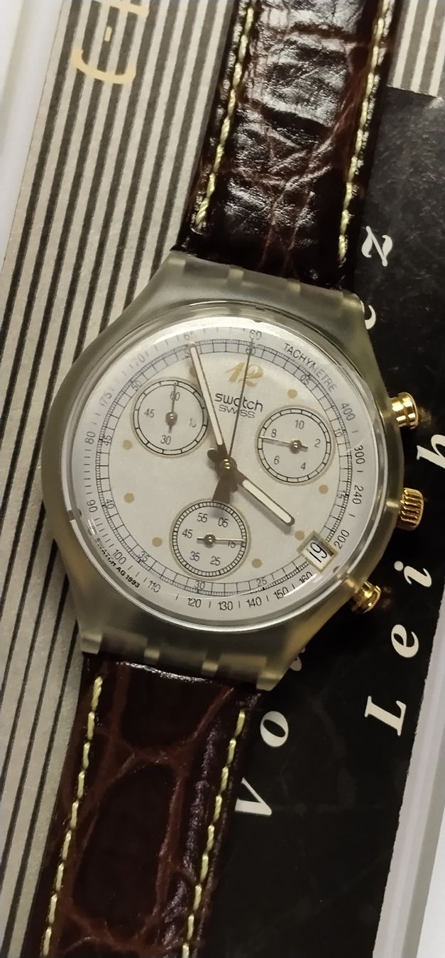 Swatch Orologi: Neuer Swatch Chronograph "croccante" läuft  – Nuovo (secondo la descrizione) da Biel/Bienne venduto da Vintage-timearts 3