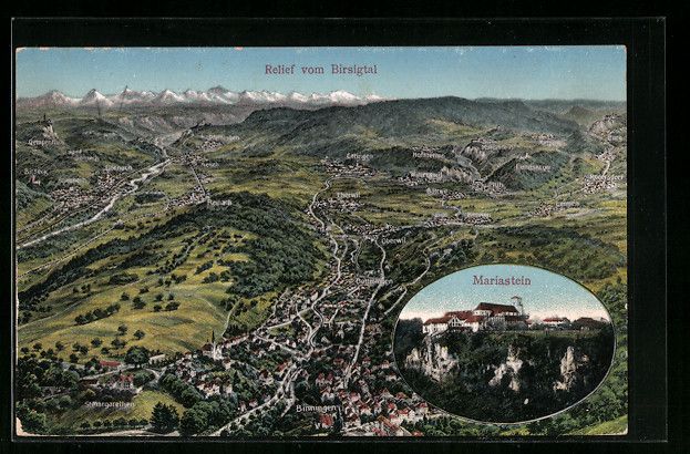 Cartoline postali: Ettingen /Birsigtal, Relief mit Oberwil, – Usato da Berlin venduto da bartko-reher
