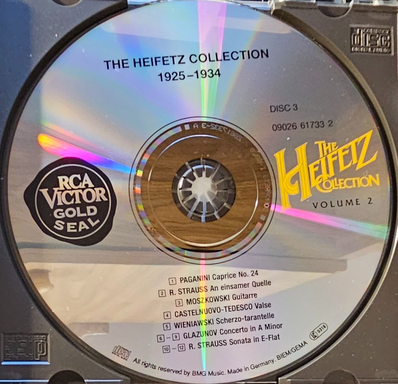CD: Jascha Heifetz – 1925-1934 – Usato da Wahlen b. Laufen venduto da Cg10 3