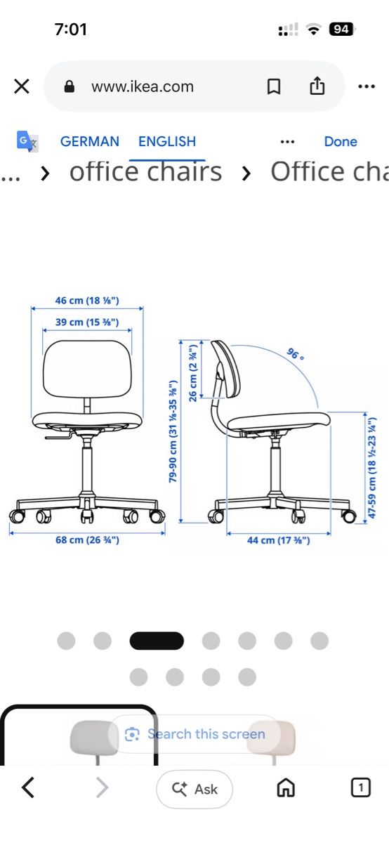 Ikea Sedie: Ikea Swivel Chair – Usato da Altendorf venduto da joc_yy6d 2