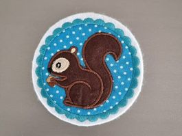 Aufnäher Appli Eichhörnchen Patches Handarbeit waschbar