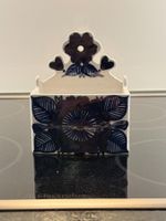 Hängedose Porzellan Blume blau GOG Arabia Finnland 60er