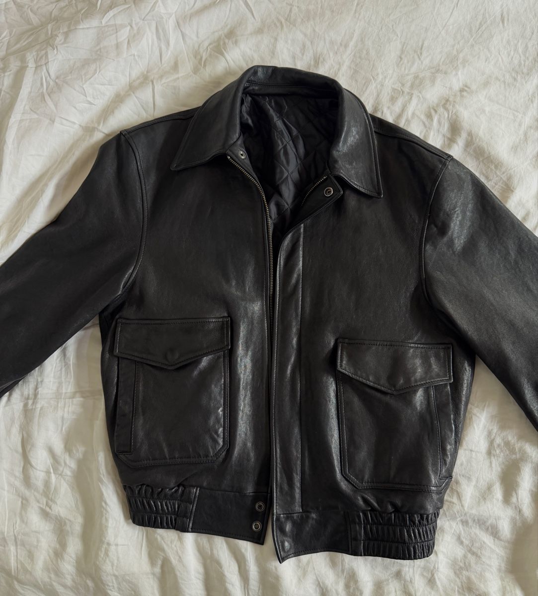 Giacche: Coor Black Lambskin Korean Leather Jacket – Usato da Uster venduto da b_b96 1
