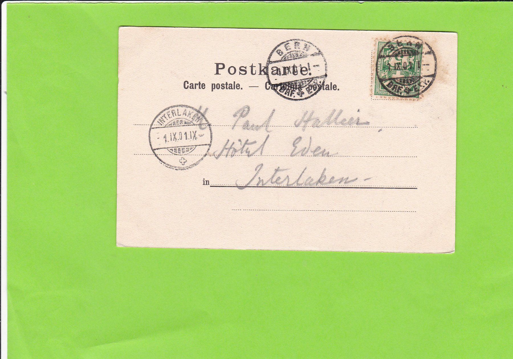 Cartoline postali: Bern-Denkmal Rudolf von Erlach – Usato da St. Peterzell venduto da neckertal 1