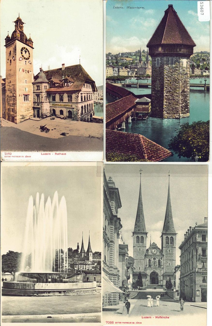 Cartoline postali: 4 AK - Luzern – Usato da Ettingen venduto da Kartenplanet
