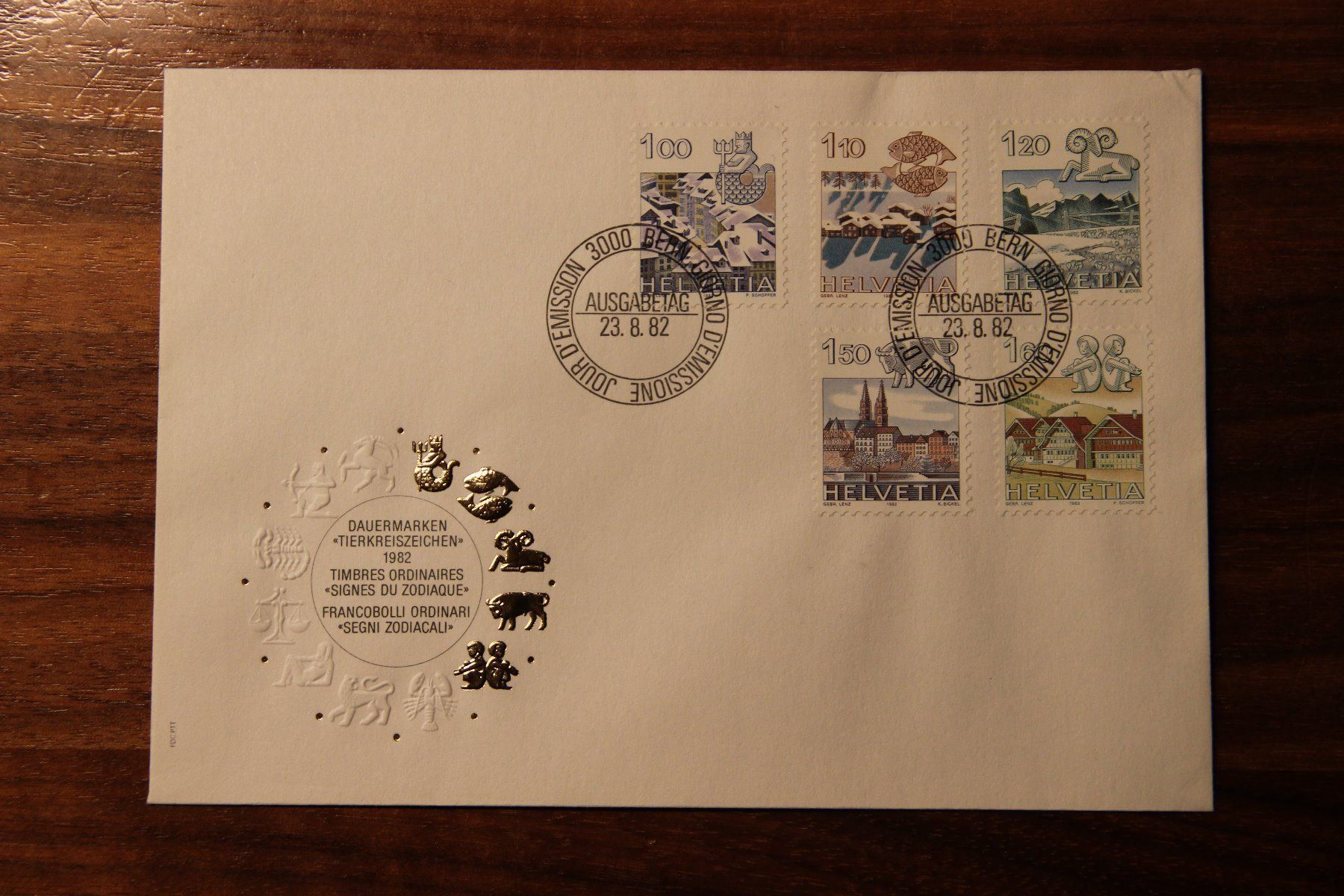 Tous les timbres: Schweiz 1982 - FDC - Tierkreiszeichen – Neuf (Voir description) à Jona par Southafrica07
