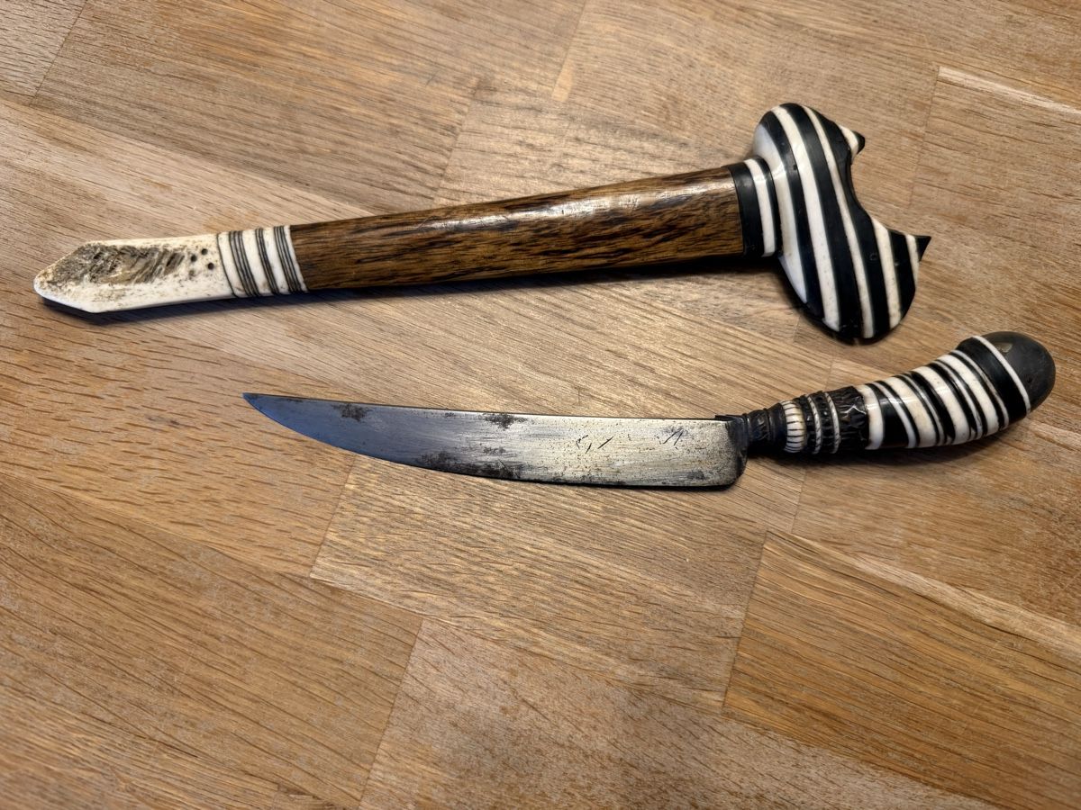 Posate: Antiker Kris Dolch mit Scheide, antikes Messer Jagdmesser – Usato da Goldach venduto da Messerguru 8