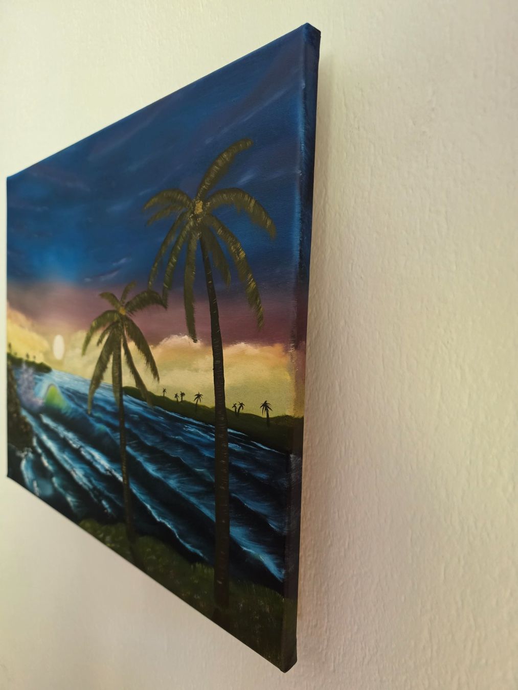 Dipinti: Ölgemälde auf Leinwand Meer mit Palmen 40cmx50cm Querformat – Nuovo (secondo la descrizione) da Adliswil venduto da SibylleSpycherArt 1