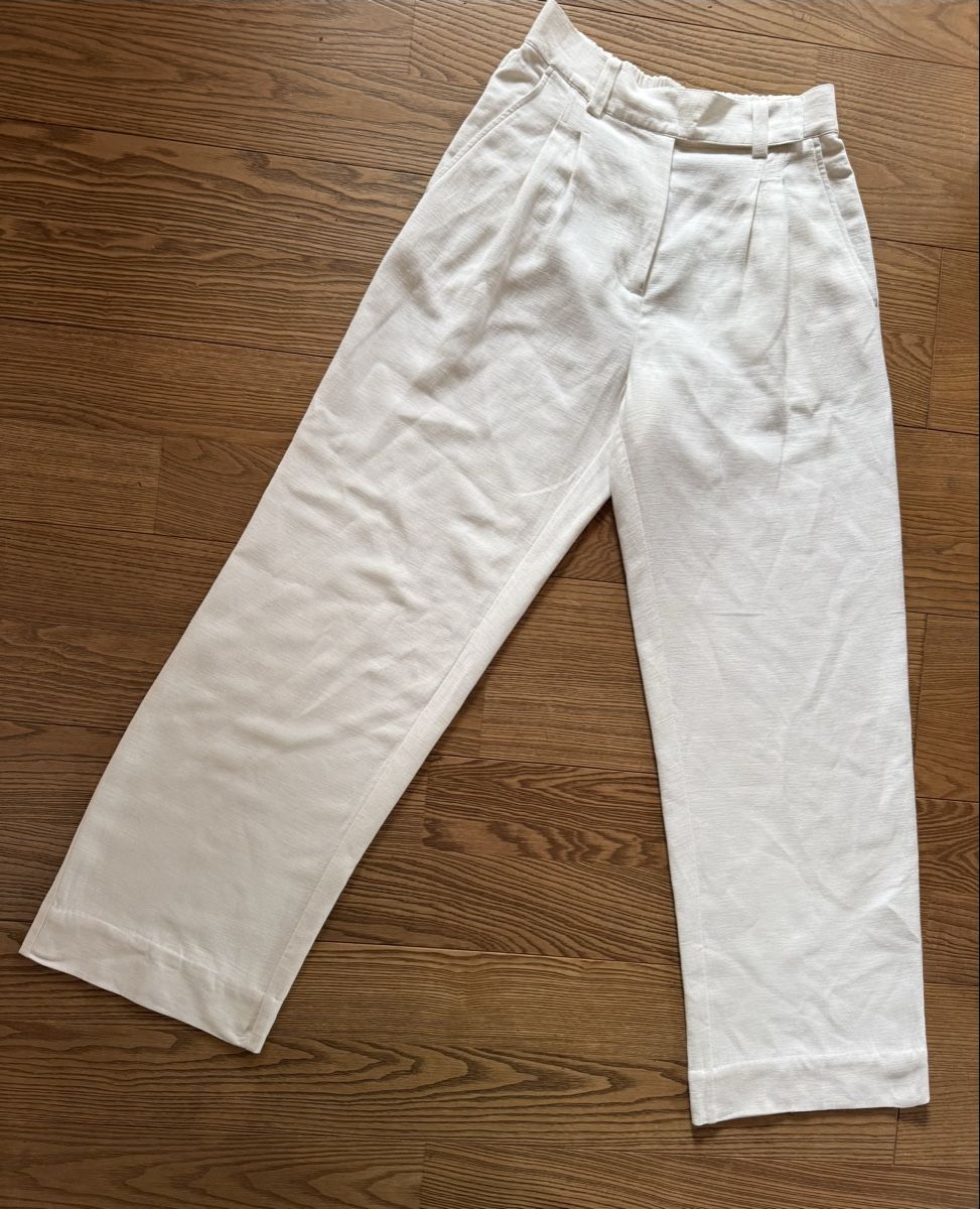 Pantalons: SECOND FEMALE Leinenhose weiss, 36 – D'occasion à Davos Dorf par tati015