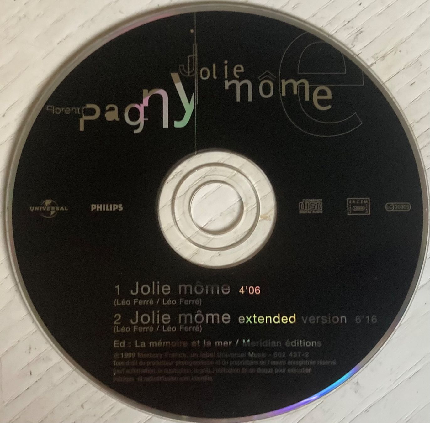 CD: FLORENT PAGNY - JOLIE MOME – Usato da Poliez-Pittet venduto da Newtown-Records 2