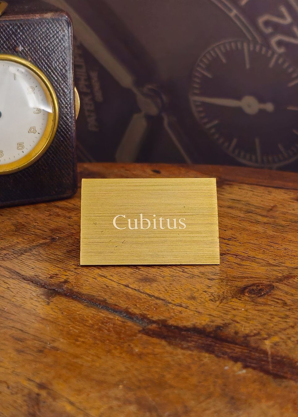 Insegne: Patek Philippe - Display "Cubitus" ottone massiccio – Usato da Lugano venduto da R.Riccardo