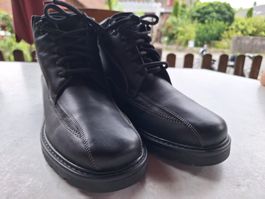 FRETZ MEN SCHUHE - SCHWARZ - LEDER - GR 9/ 44