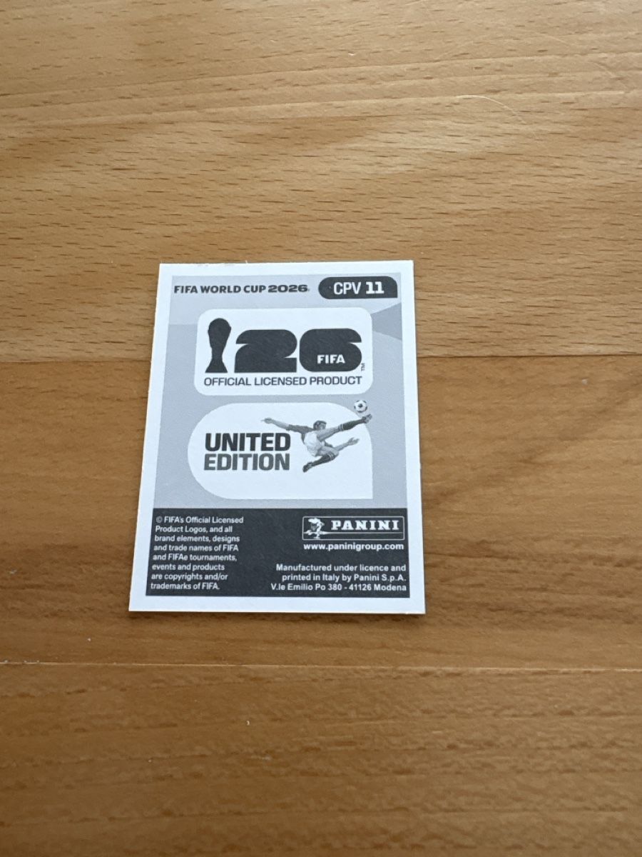 Panini Carte collezionabili: FIFA World Cup 2026 Patrick Andrade Sticker Panini CPV 11  – Nuovo (secondo la descrizione) da Niederrohrdorf venduto da 92Fischli 1