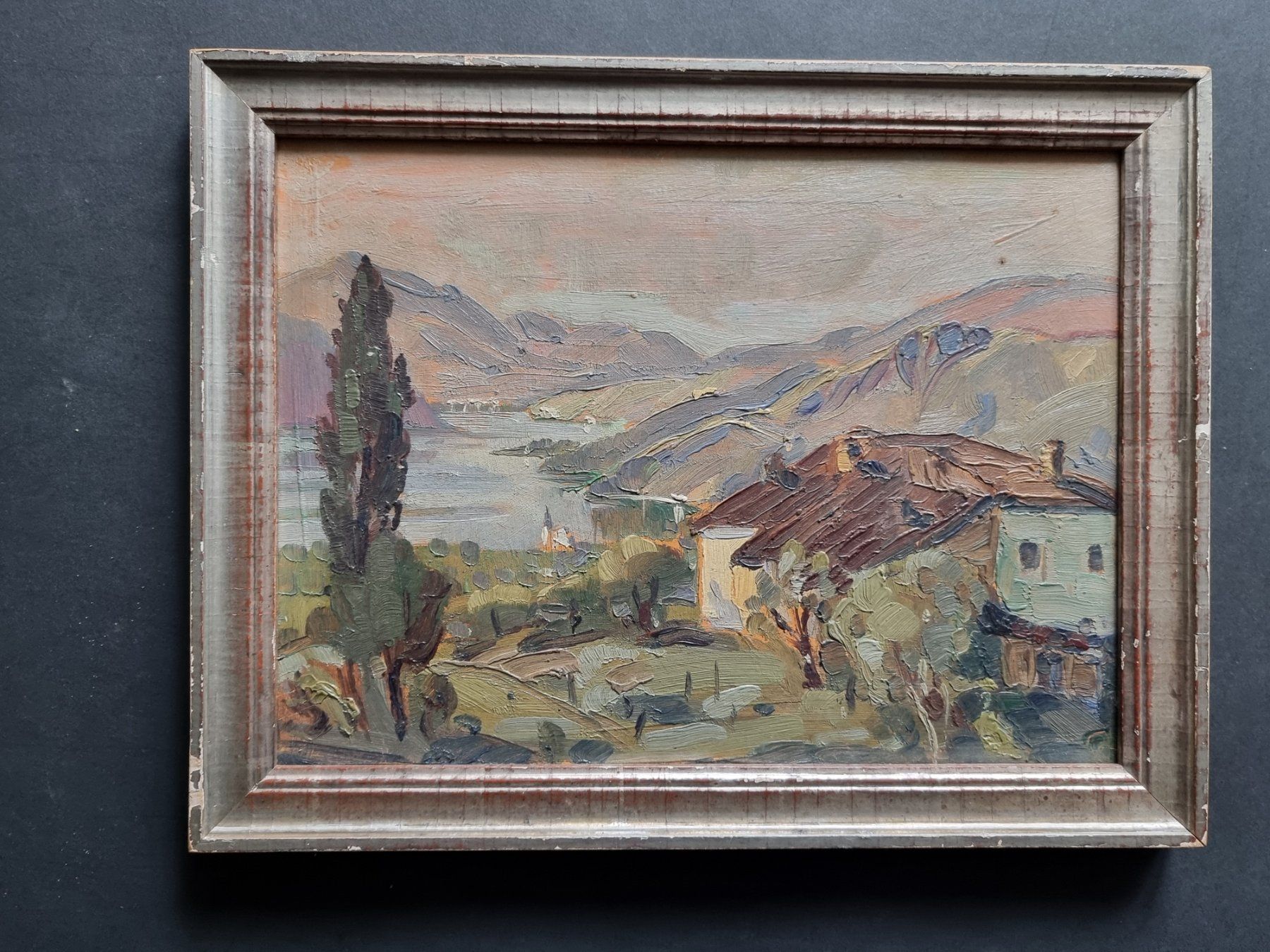 Gemälde: GEMÄLDE MIT BERG UND SEELANDSCHAFT MIT RAHMEN – Gebraucht aus Gersau von kunst-online 2
