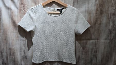 🎉 Forever 21 Jacquard-Shirt - M - Off-White-Ton