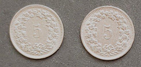 Tutti le monete: 5 Rappen 1966 und 1967 – Usato da Winterthur venduto da Saba1972 1