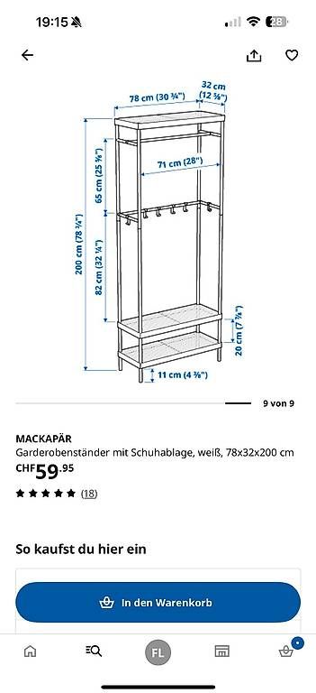 Porte manteau: Garderobe (Flurmöbel) – D'occasion à Moosseedorf par fio_bnm9 3