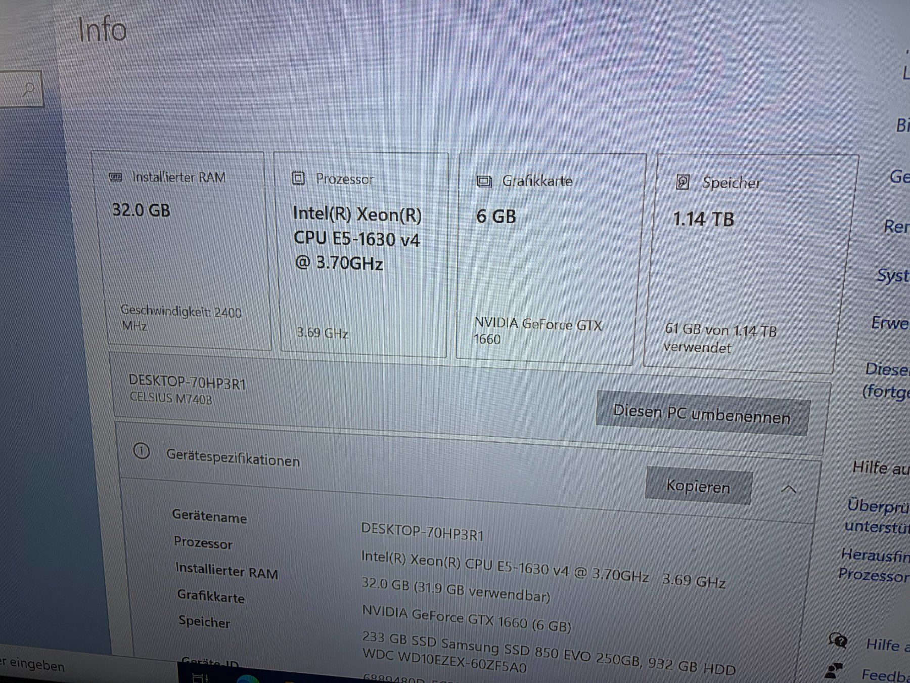 Fujitsu PCs: Workstation/Gaming PC | Intel Xeon | 32GB RAM |GTX 1660|WLAN – Gebraucht aus Herisau von Cookpeece 3