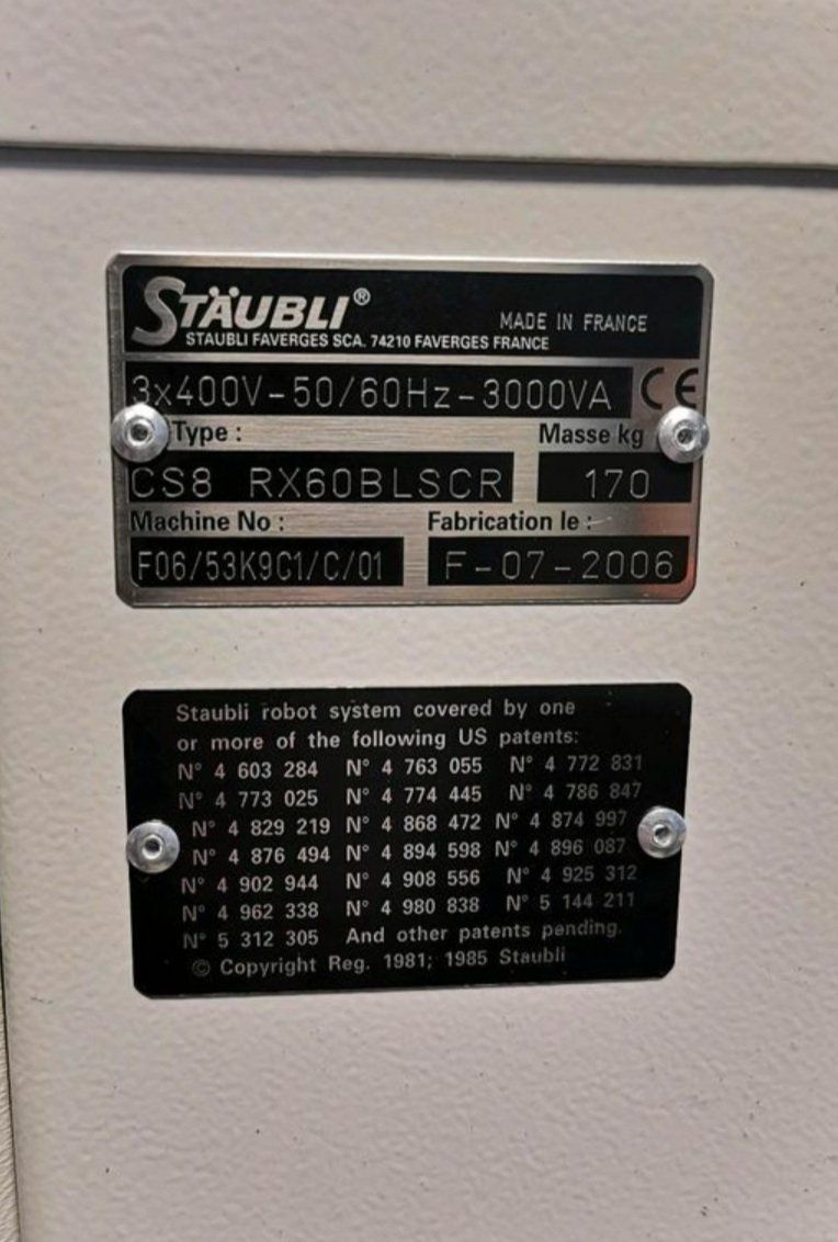 Tutte le macchine: Stäubli RX60, CS8, Roboterarm mit Steuerung – Usato da Basel venduto da hflueh 2