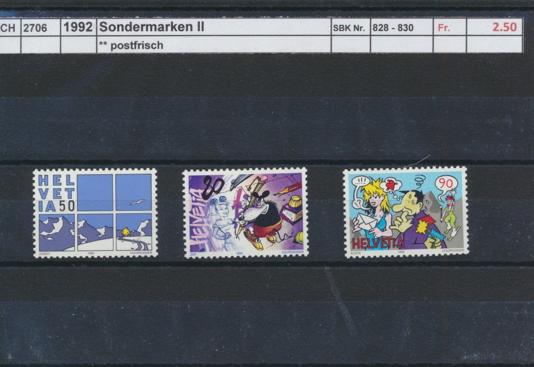 Alle Briefmarken: 1992 "Sondermarken II", ** postfrisch – Neu (gemäss Beschreibung) aus Winterthur von Zupogeru