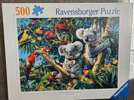 Neu in OV Ravensburger Puzzle, 500 Teile - Koalas im Urwald.
