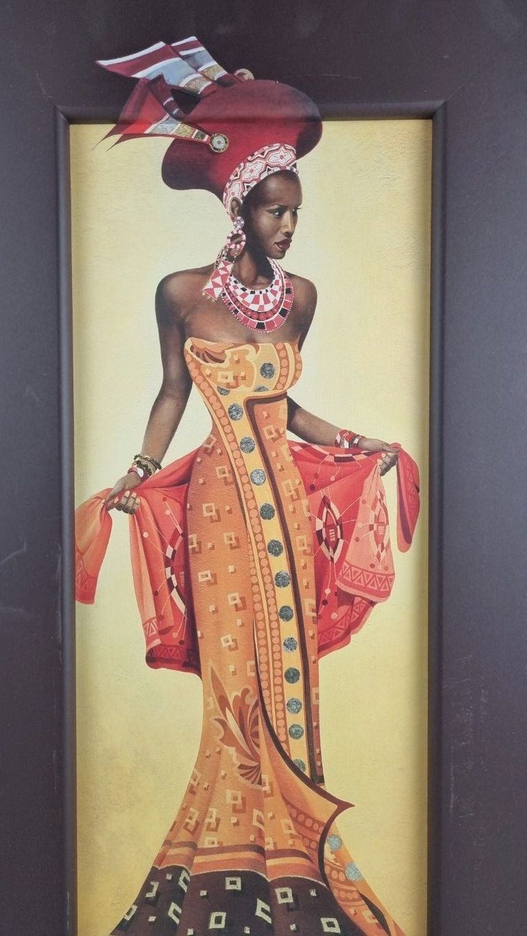 Foto & Immagini: Bild einer afrikanischen Lady – Usato da Flums venduto da Flumsantik 1