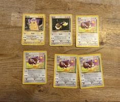 Lot cartes Pokemom vintage Pikachu, Evoli (FR, EN)