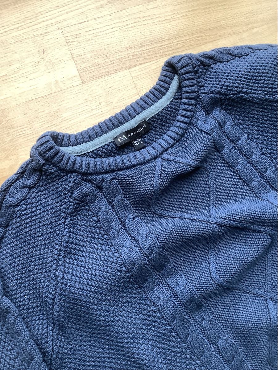 C&A Maglioni & Felpe: Strickpullover C&A Premium, Grösse 164, Blau – Usato da Adliswil venduto da Urspirit 1