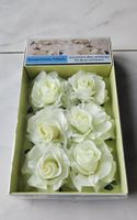 Dekosortiment Rosen, weiss, 6 Stk.