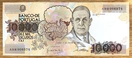 10.000 Escudos Portugal 1989!!! aUNC!!!