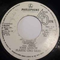 John Lennon, Plastic Ono Band –Imagine  7",  JAMAICA PRESS