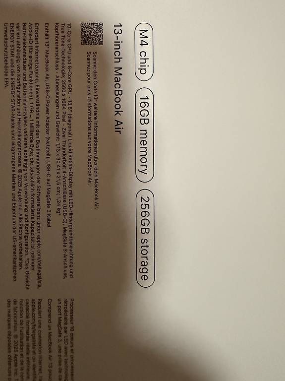 Notebook: MacBook Air M4 2025  – Usato da Biasca venduto da VanJordan 2