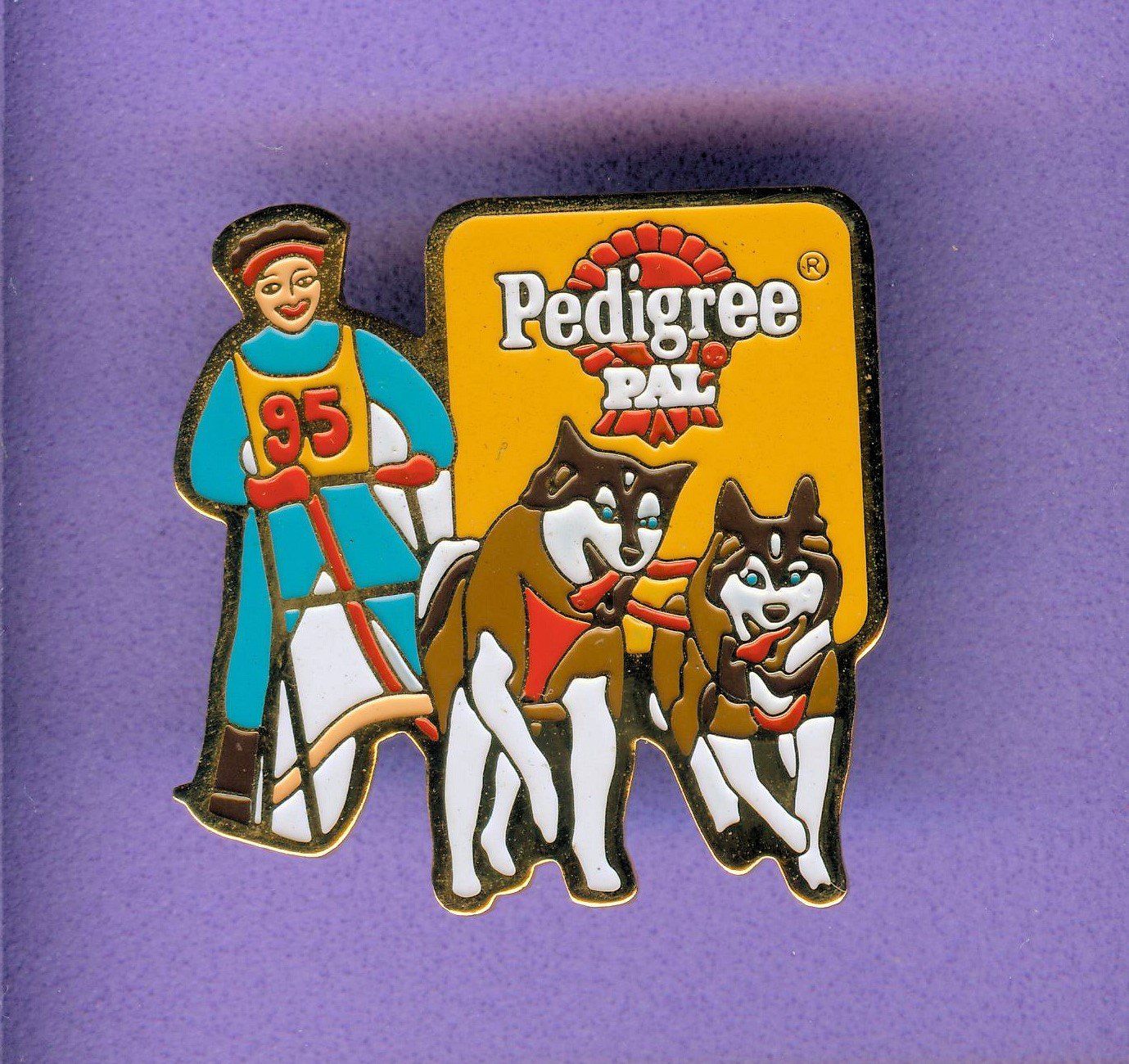 Plaketten & Abzeichen: Pedigree Pal  Schlitten-Hunde-Rennen  '95 – Gebraucht aus Winterthur von Sammleroase