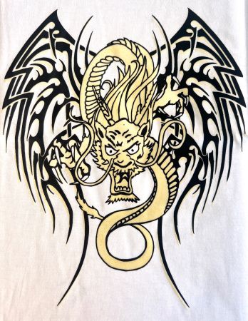T-Shirt Drachen Gr. L